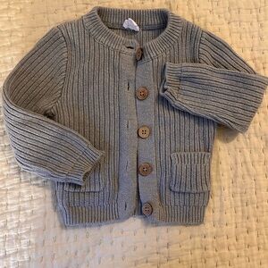 Jamie Kay Gray Ribbed Knit Cardigan